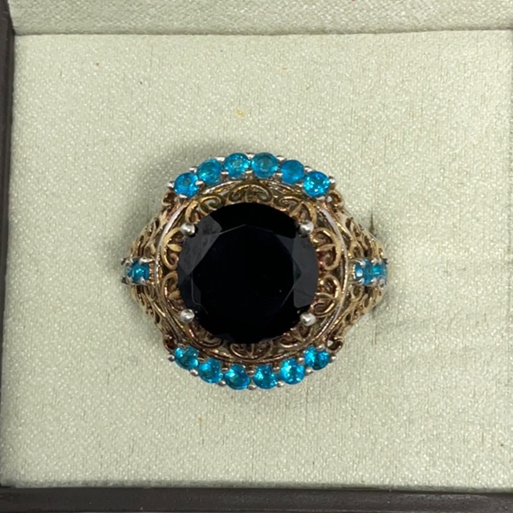 Big Beautiful Solid Sterling Silver Cocktail Ring… - image 1